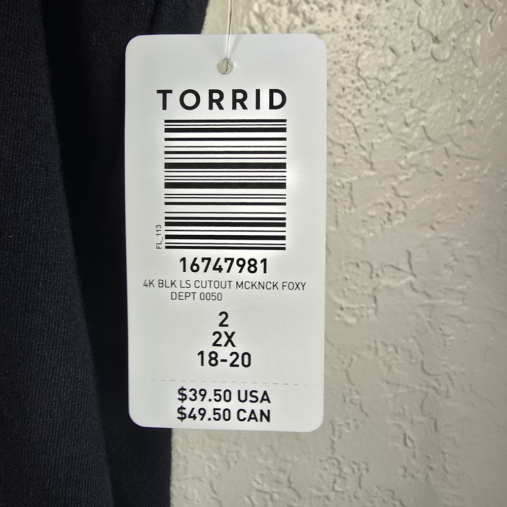 Torrid Black Cutout Blouse - Picture 4 of 4